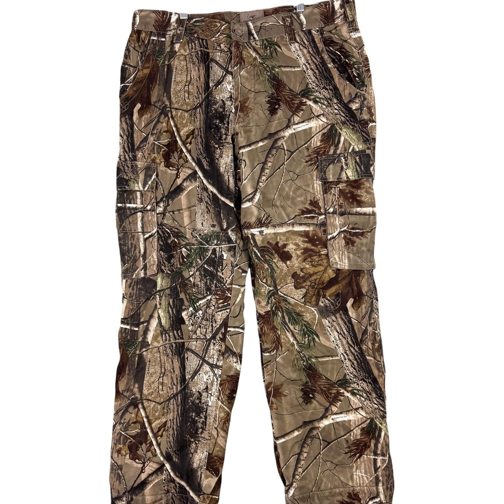 RedHead‎ Pants Mens 36x32 Brown Realtree Camo Fleece Lined Cargo Hunting Winter